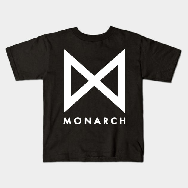 Monarch legacy of monster black and white logo Kids T-Shirt by whatyouareisbeautiful